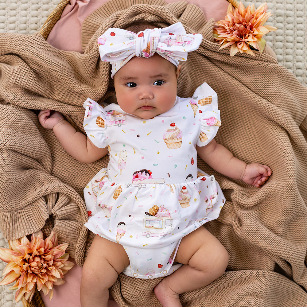 Ice Creams Short Sleeve Organic Dress - View 8