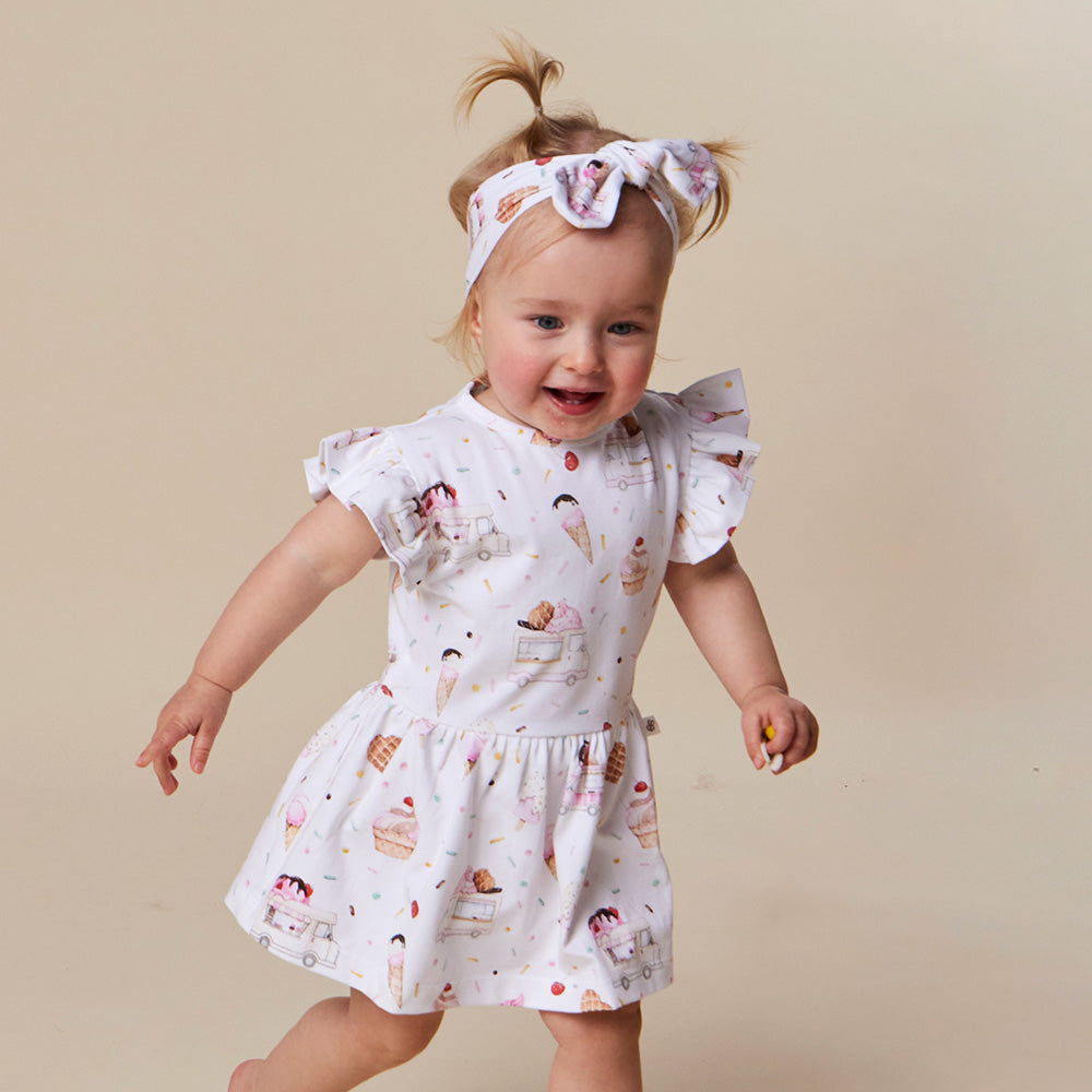 Ice Creams Short Sleeve Organic Dress - View 4