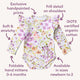Isla Long Sleeve Organic Bodysuit with Frill - Thumbnail 4