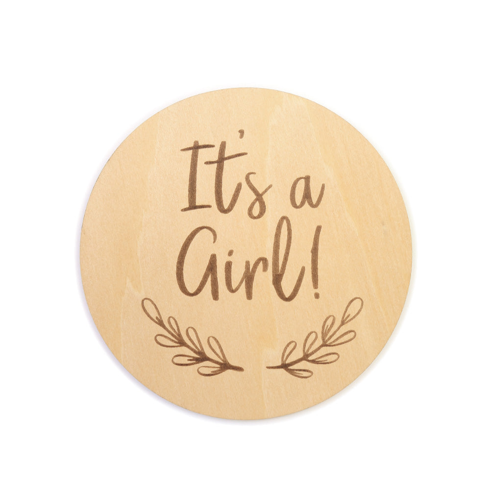 Gender Reveal Large Wooden Milestone Card - View 2