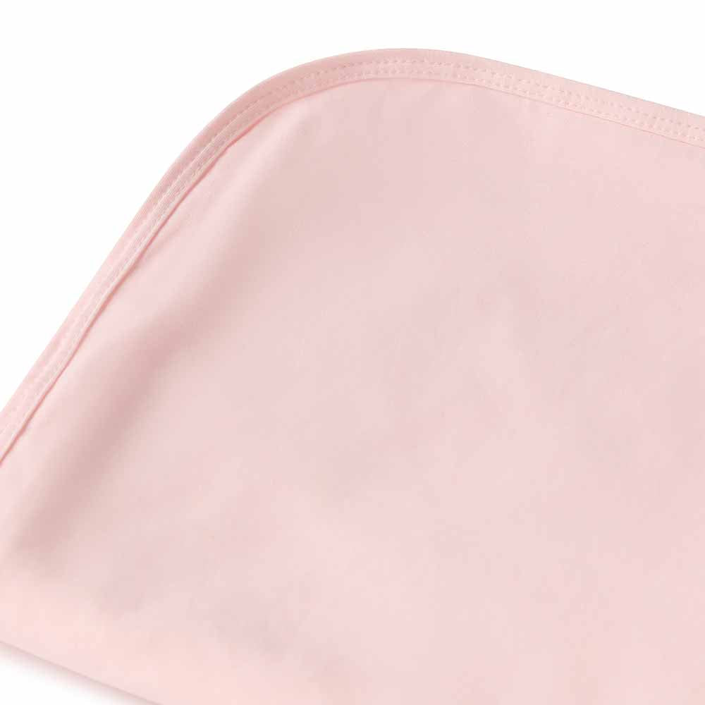 Baby Pink Organic Jersey Wrap & Topknot Set - View 4