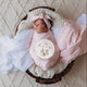 Baby Pink Organic Jersey Wrap & Topknot Set - Thumbnail 8