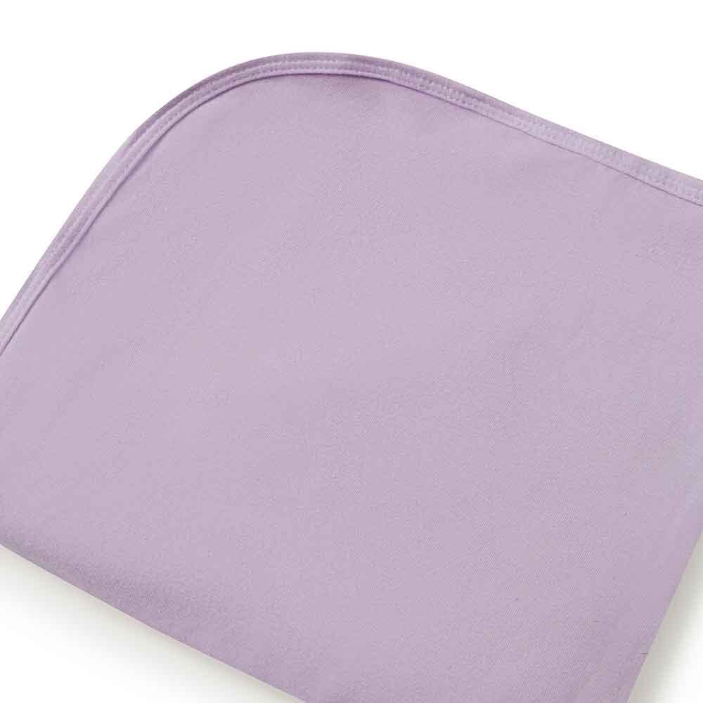 Lilac Organic Jersey Wrap & Topknot Set - View 4