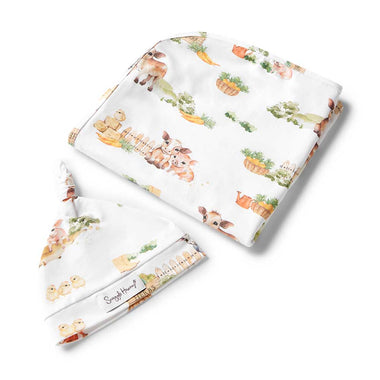 Jersey Wraps - Farm Organic Jersey Wrap & Beanie Set