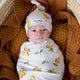 Lemon Organic Jersey Wrap & Beanie Set - Thumbnail 7