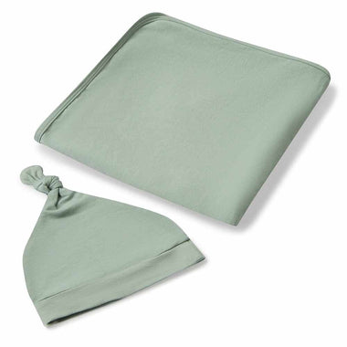 Jersey Wraps - Sage Baby Jersey Wrap & Beanie Set