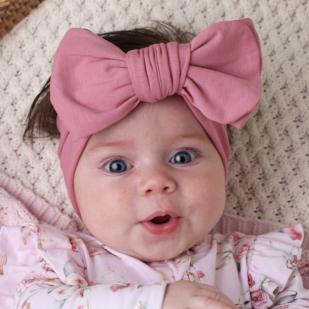 Jewel Pink Organic Oversized Bow - View 10