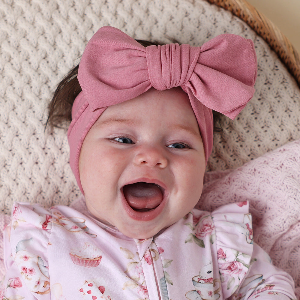 Jewel Pink Organic Oversized Bow - View 3