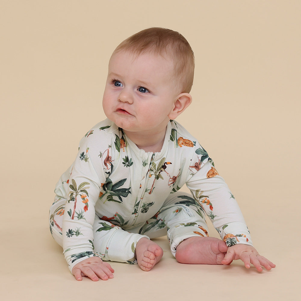 Jungle Organic Snugglesuit Convertible Romper - View 4