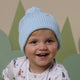 Baby Blue Organic Baby Knit Beanie - Thumbnail 5