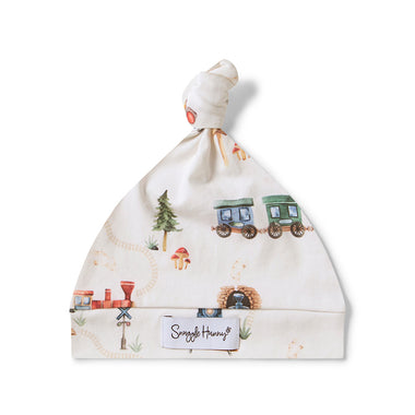 Trains Organic Knotted Beanie | Snuggle Hunny