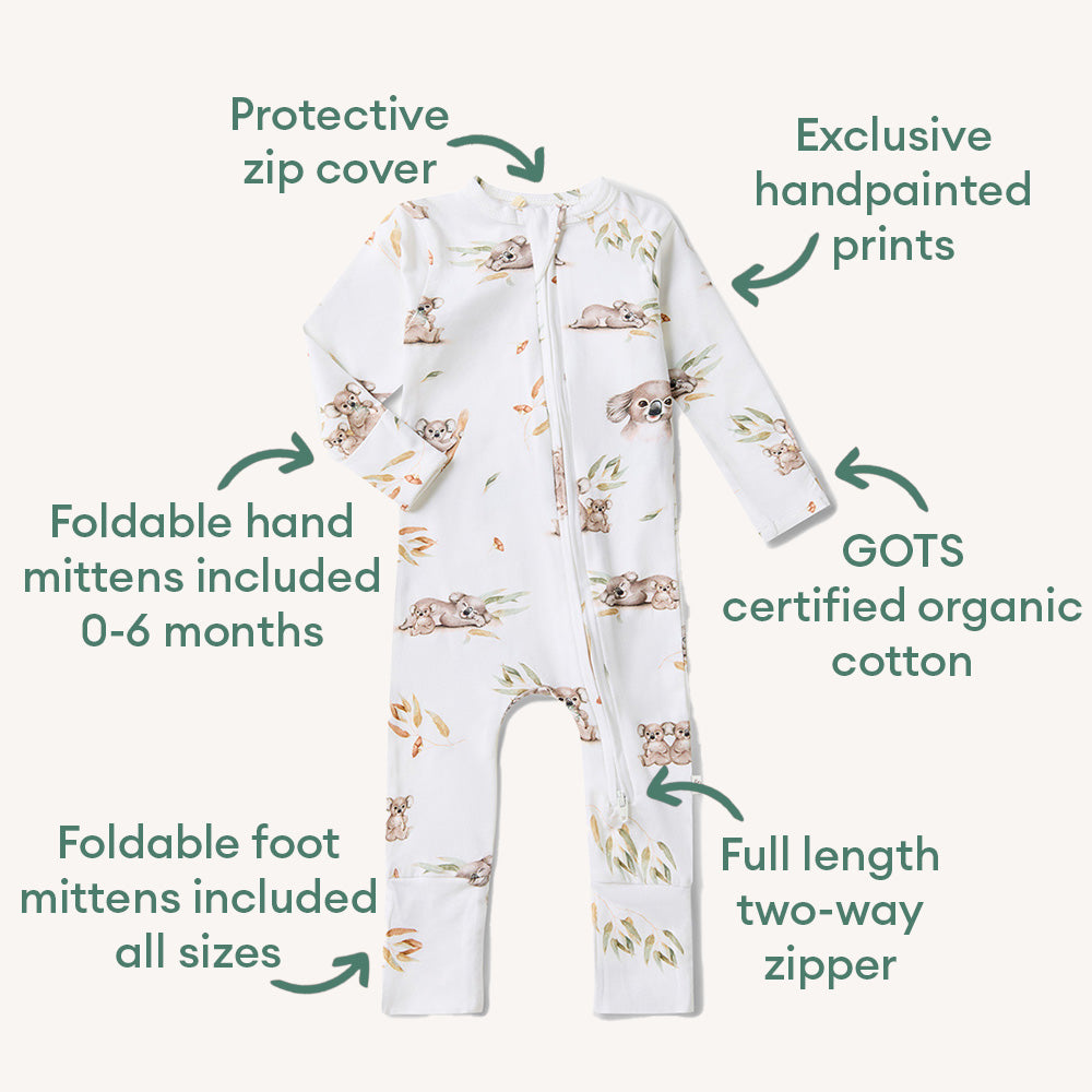 Koala Organic Snugglesuit Convertible Romper - View 4