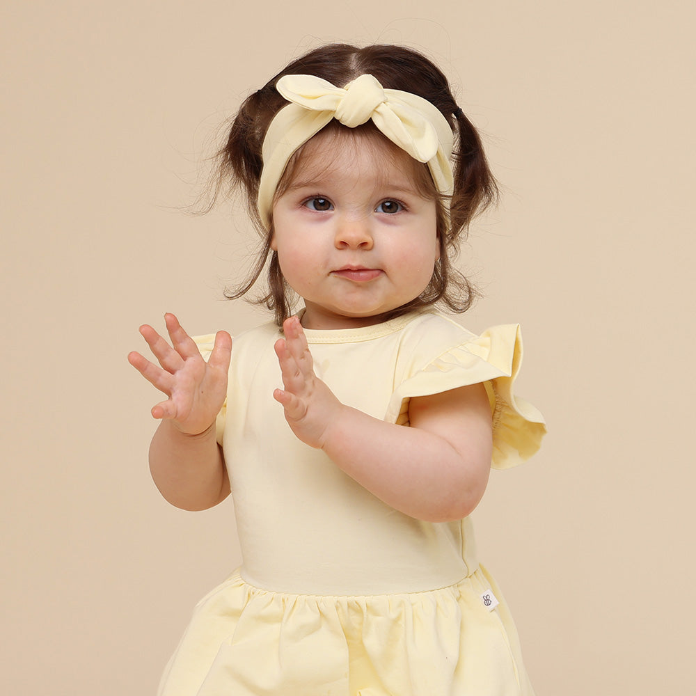 Lemon Sorbet Short Sleeve Organic Dress - View 8