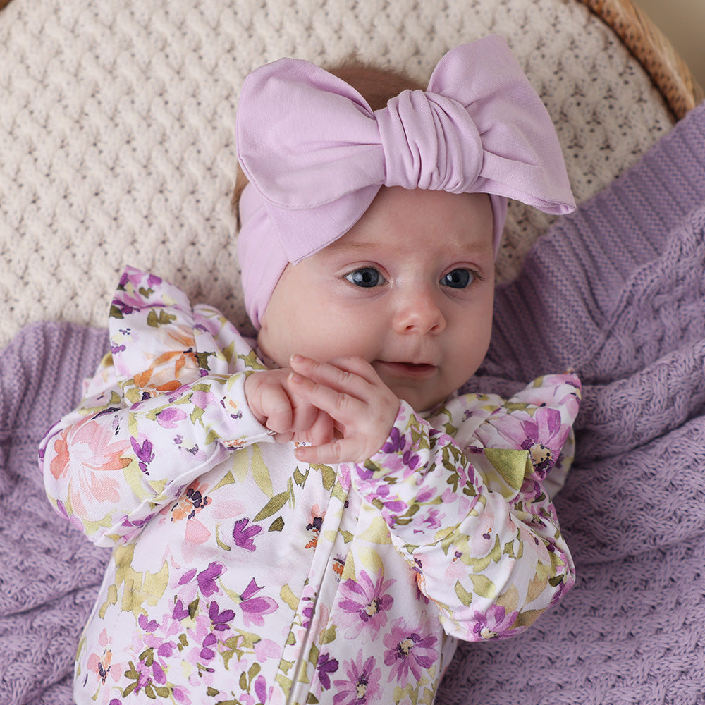 Lilac Organic Oversized Bow - View 1