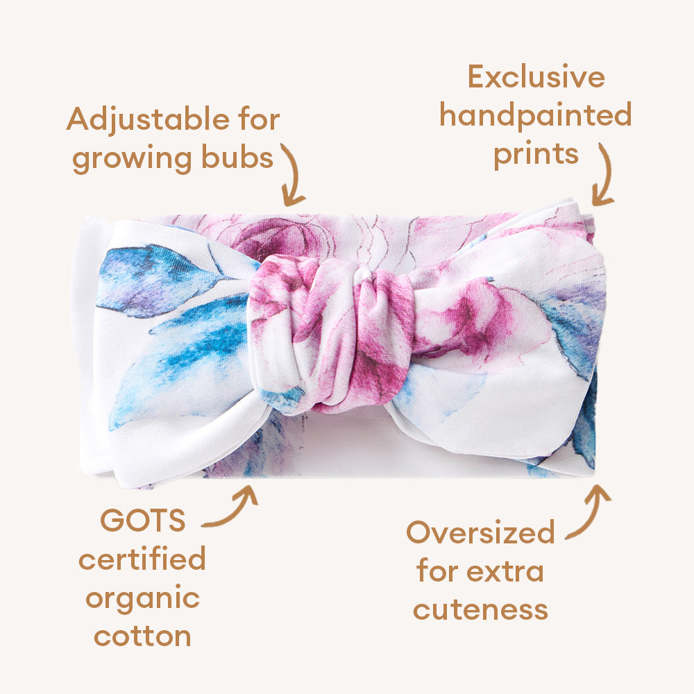 Lilac Skies Organic Oversized Bow - View 5