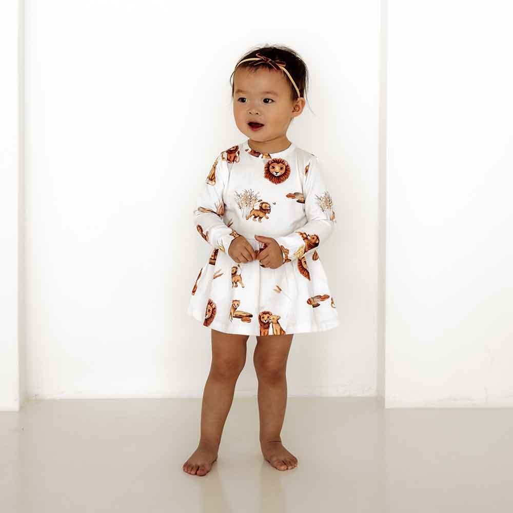 Lion Long Sleeve Organic Dress - View 5