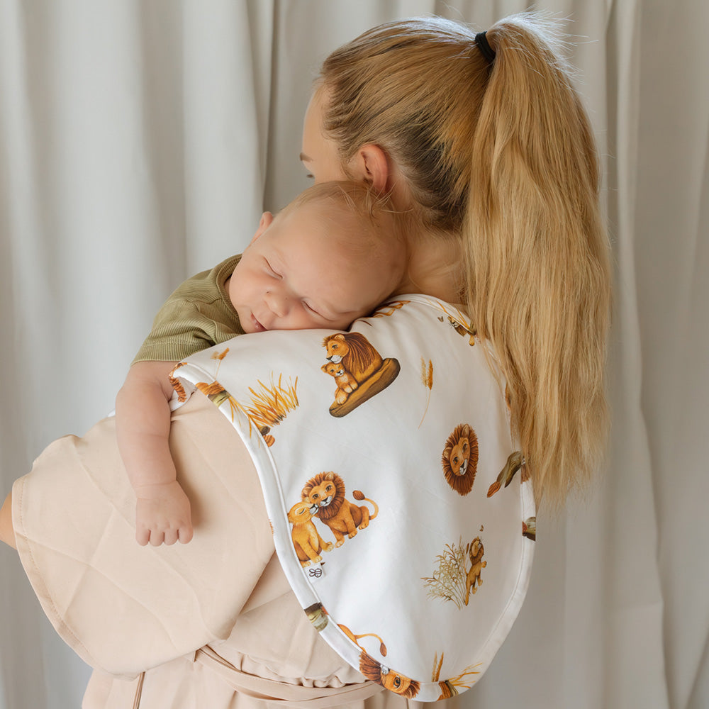 Lion Organic Cotton Burp Cloth - View 1