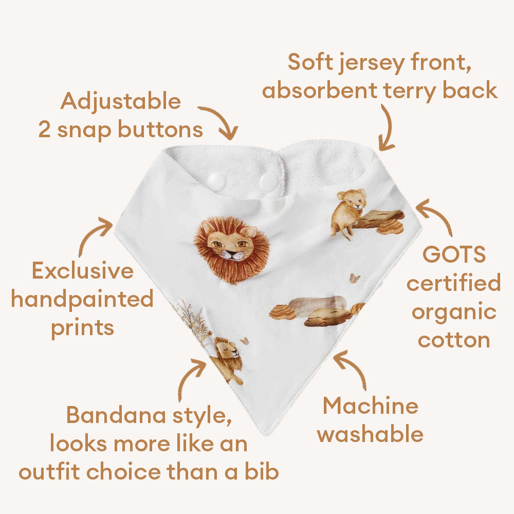 Lion Organic Dribble Bib - View 4