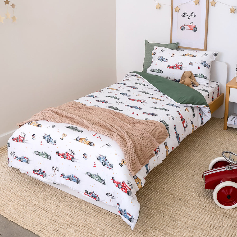 Little Racers Organic Cotton Quilt Cover - View 6