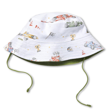 Little Racers Reversible Cotton Bucket Hat | Snuggle Hunny