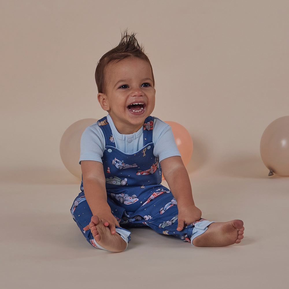 Little Racers Organic Snuggle Overalls - View 7