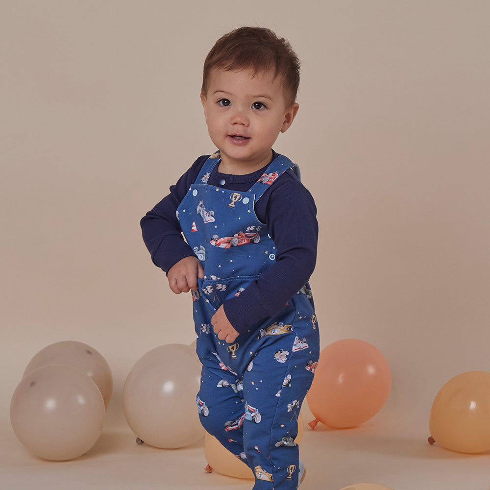 Little Racers Organic Snuggle Overalls - View 10