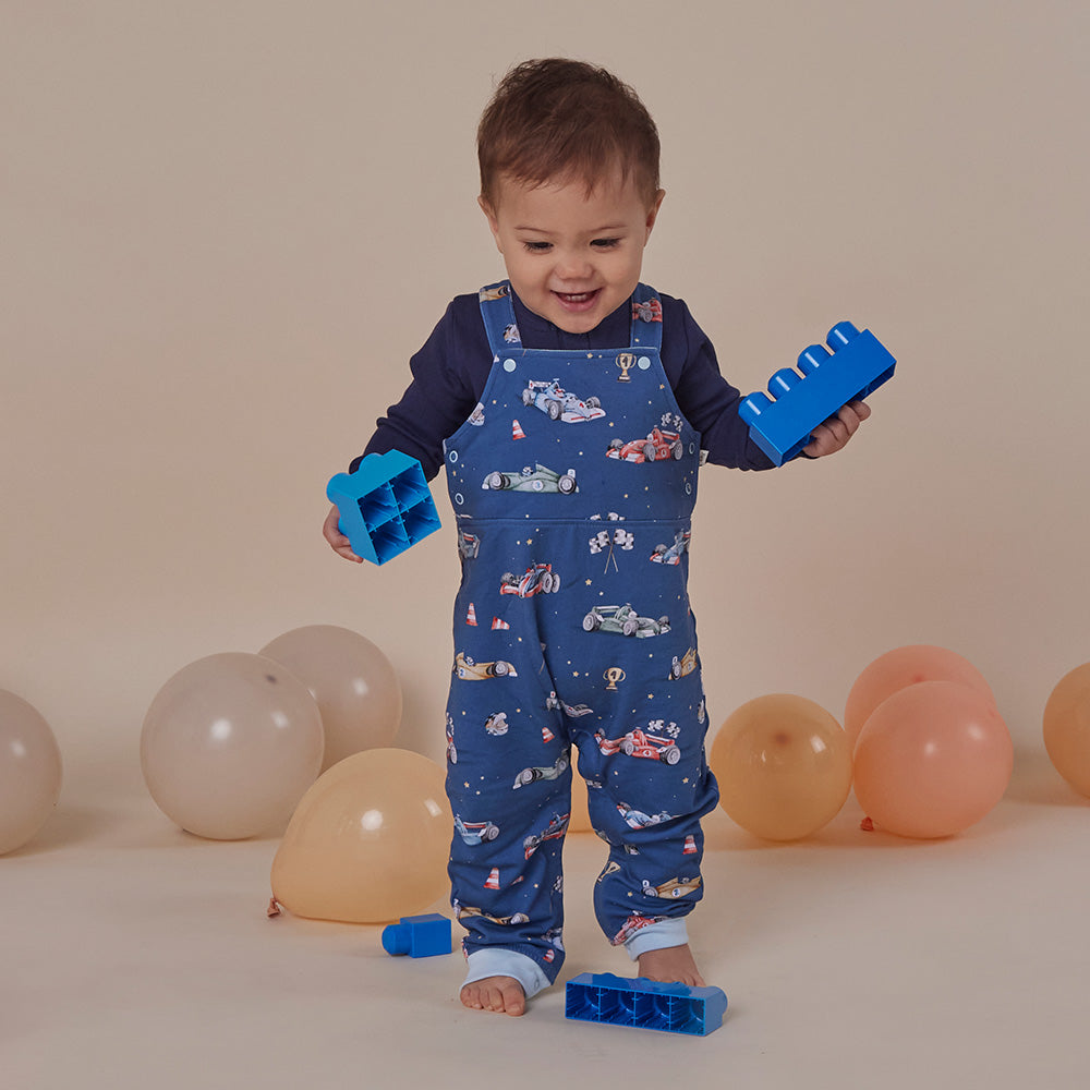 Little Racers Organic Snuggle Overalls - View 4
