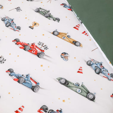 Little Racers Organic Cotton Quilt Cover | Snuggle Hunny