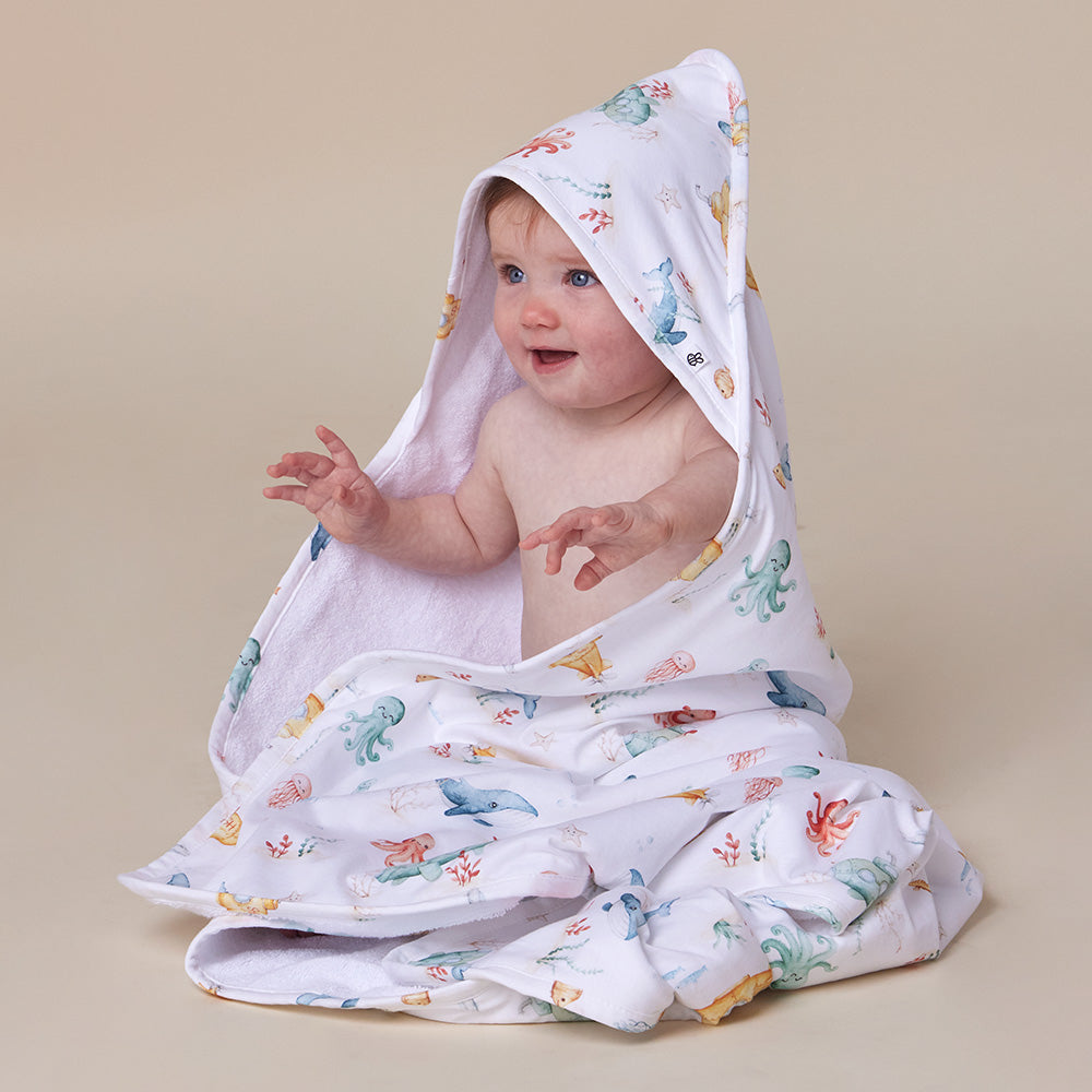 Little Subs Organic Hooded Baby Towel - View 3