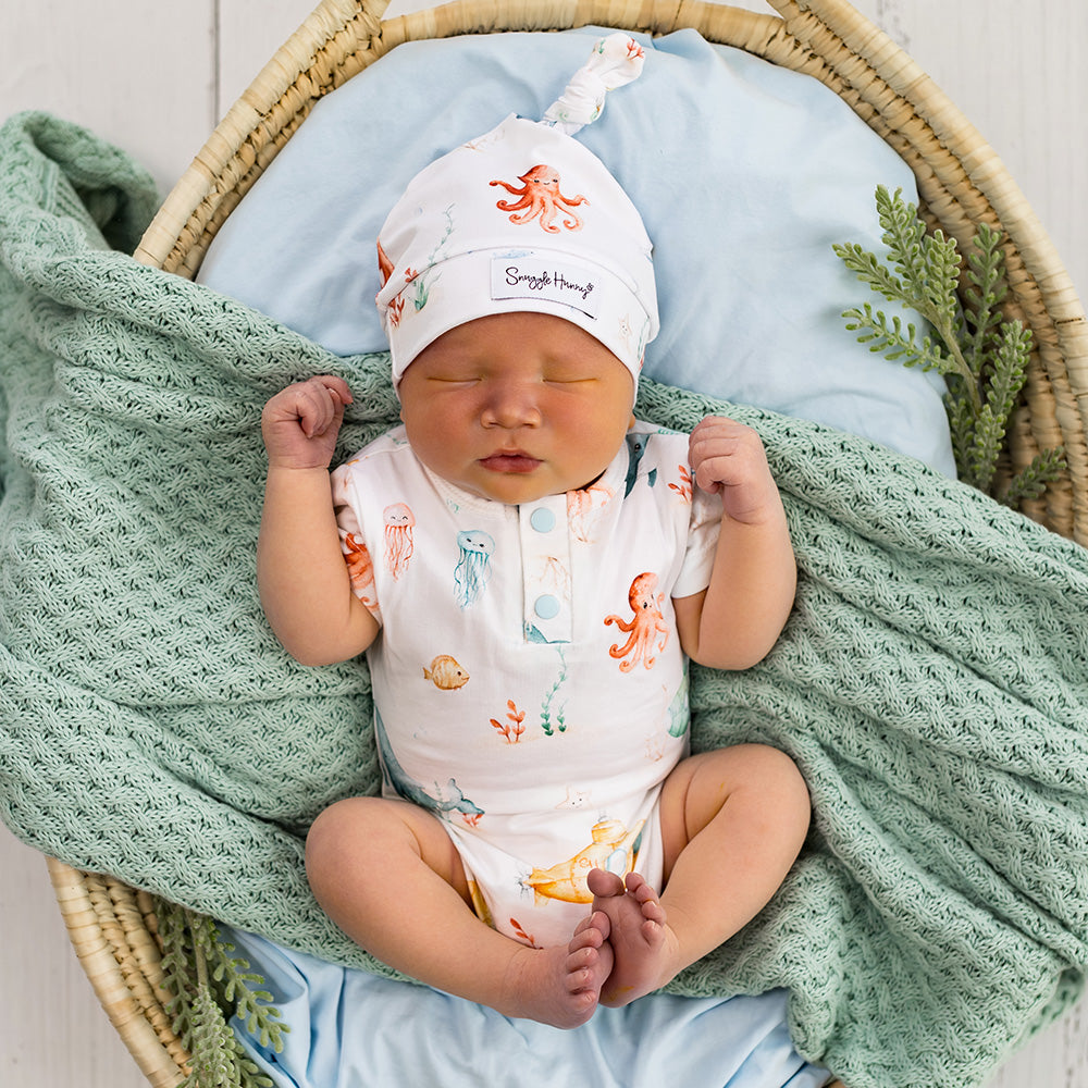 Little Subs Short Sleeve Organic Bodysuit - View 1