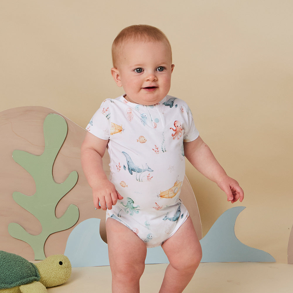 Little Subs Short Sleeve Organic Bodysuit - View 10