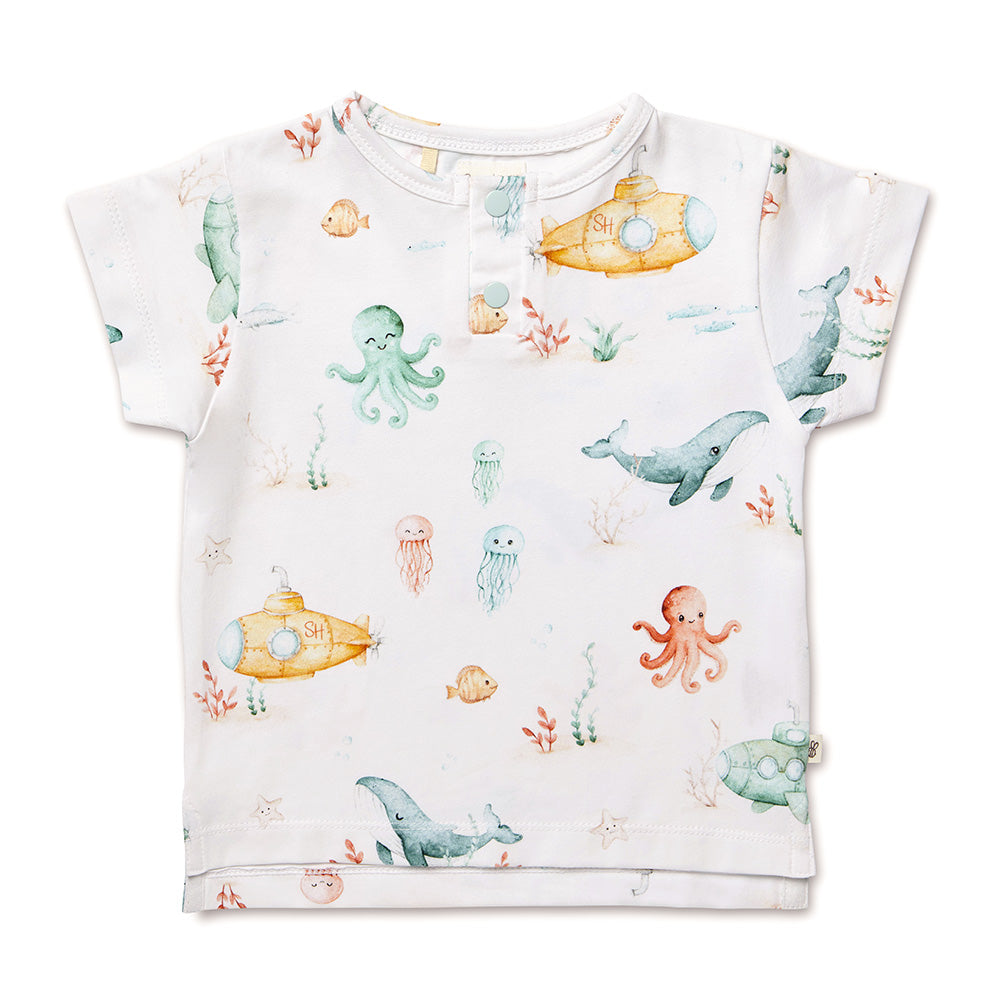 Little Subs Organic Short Sleeve Top - View 2