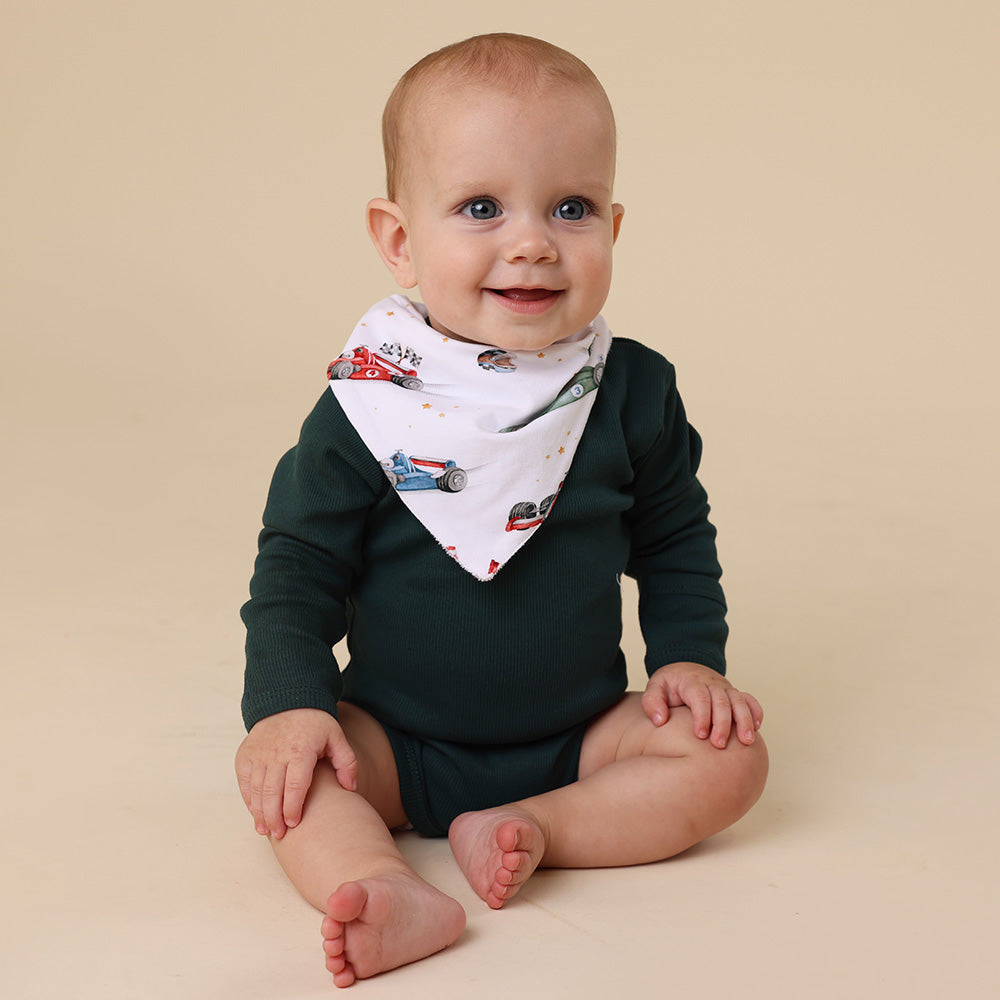 Little Racers Organic Dribble Bib - View 3