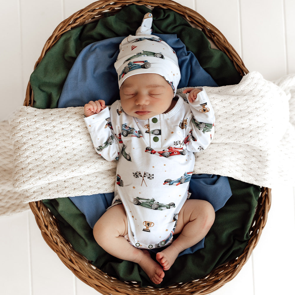Little Racers Long Sleeve Organic Bodysuit - View 7