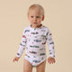 Little Racers Long Sleeve Organic Bodysuit - Thumbnail 4