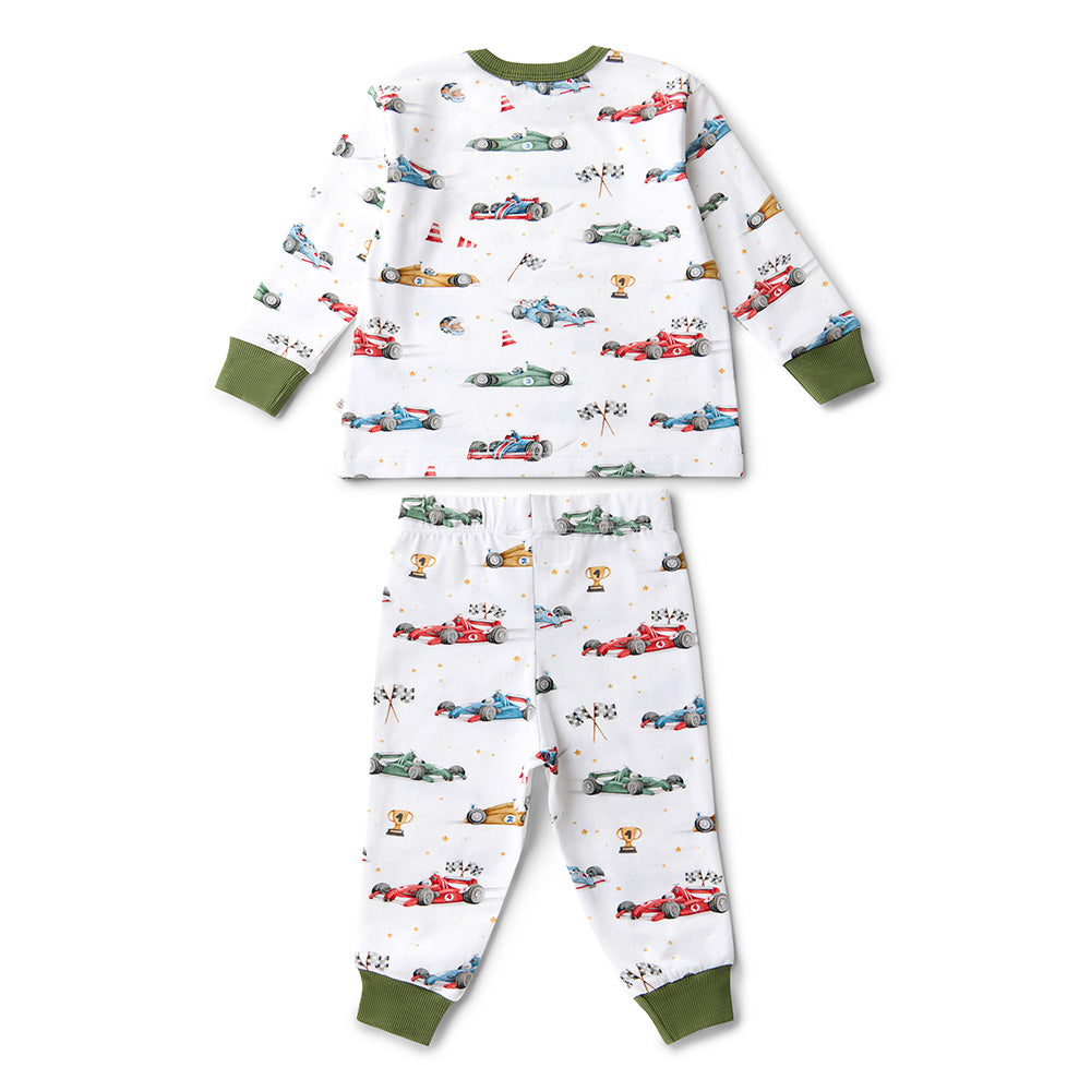 Little Racers Organic Kids Long Sleeve PJ Set - View 9