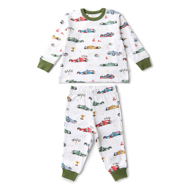 Little Racers Organic Kids Long Sleeve PJ Set | Snuggle Hunny