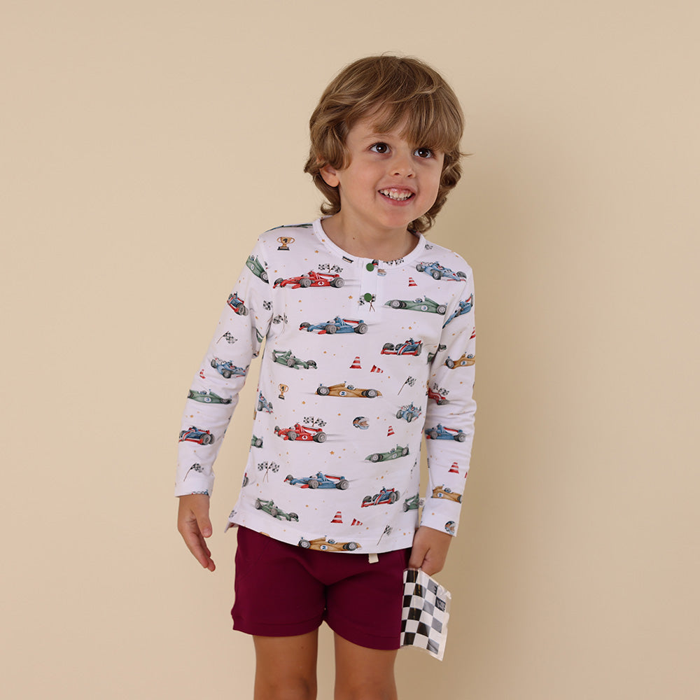 Little Racers Organic Long Sleeve Top - View 9