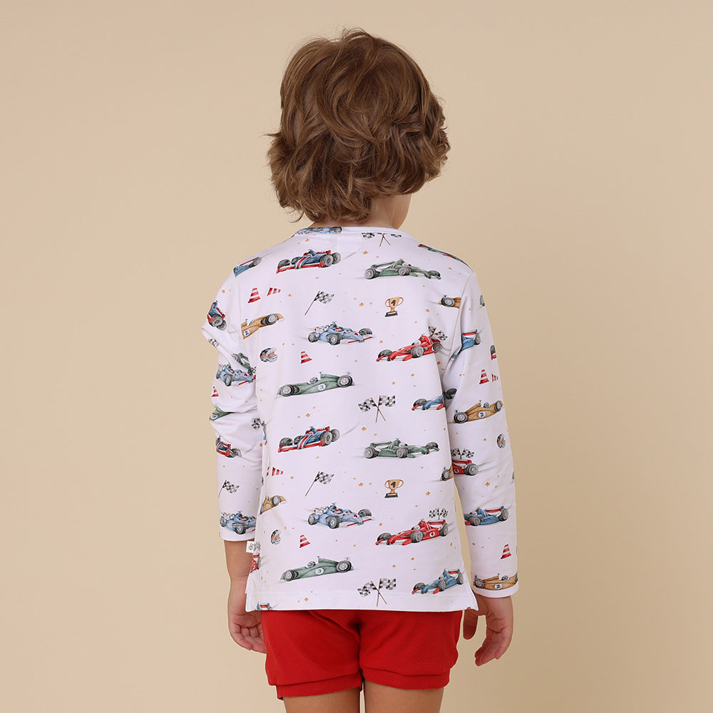 Little Racers Organic Long Sleeve Top - View 11