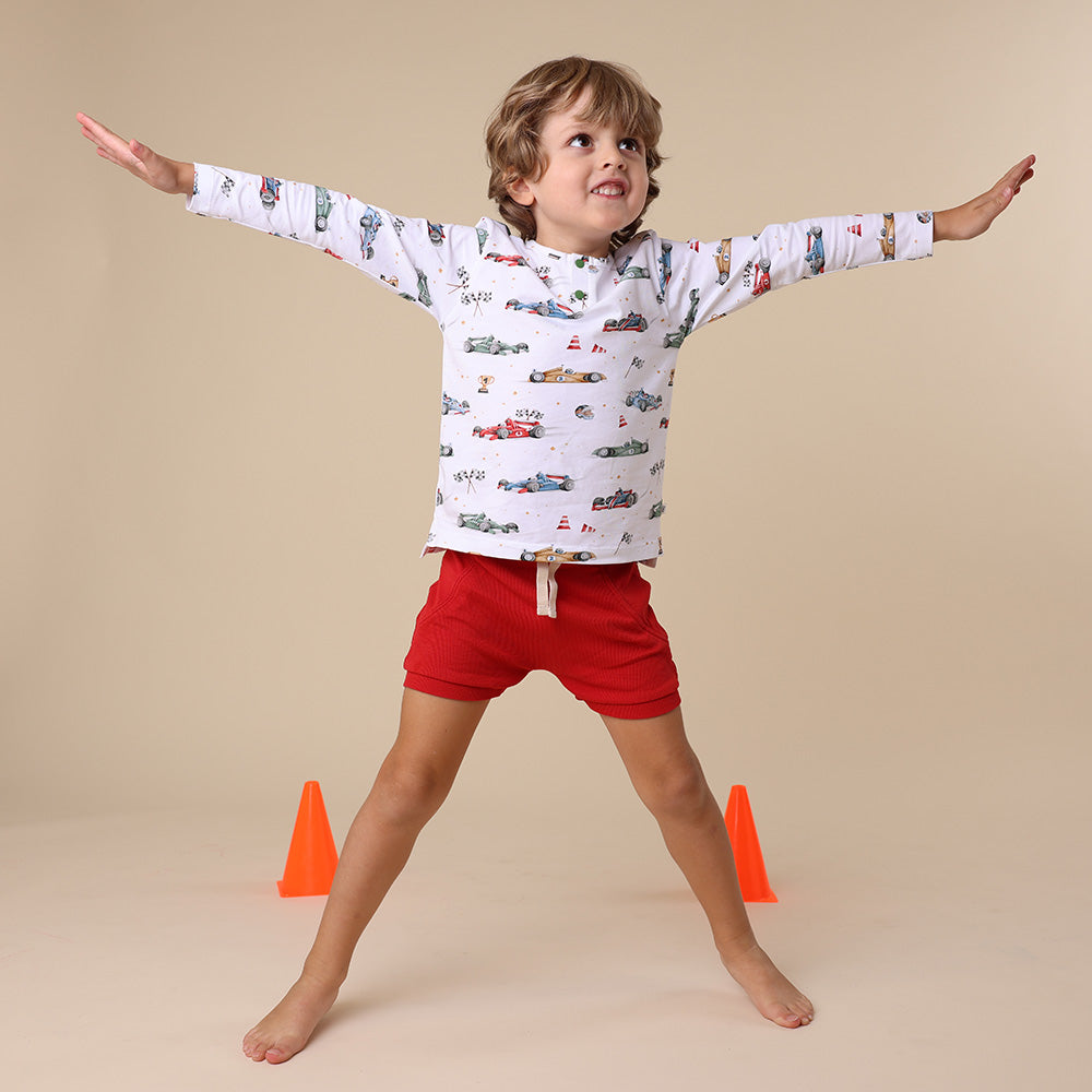 Red Organic Shorts - View 11