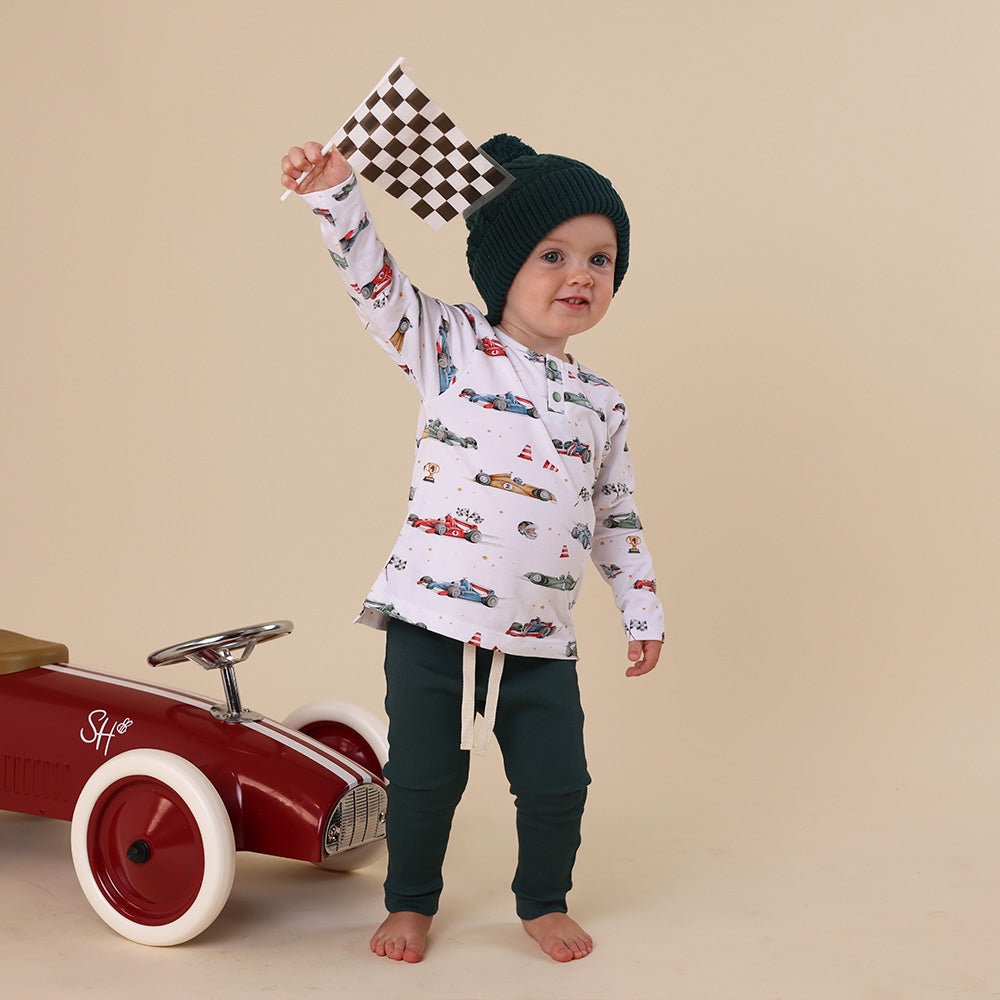 Little Racers Organic Long Sleeve Top - View 1