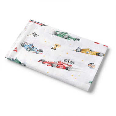 Little Racers Organic Muslin Wrap | Snuggle Hunny