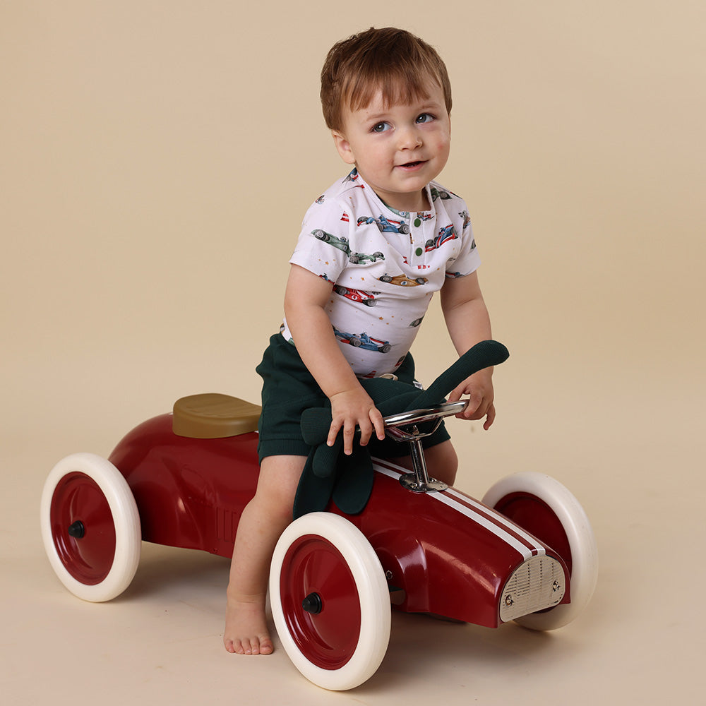 Little Racers Short Sleeve Organic Bodysuit - View 4