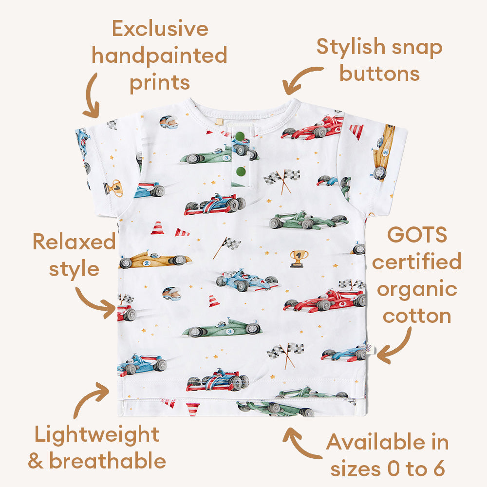 Little Racers Organic Short Sleeve Top - View 5