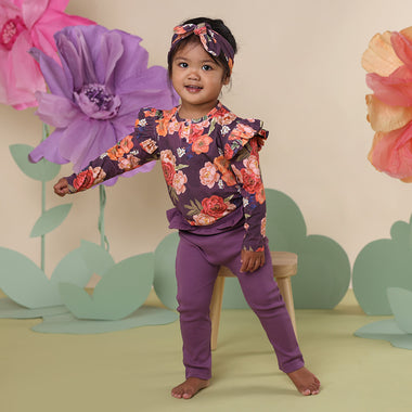 Sienna Organic Long Sleeve Top with Frill | Snuggle Hunny