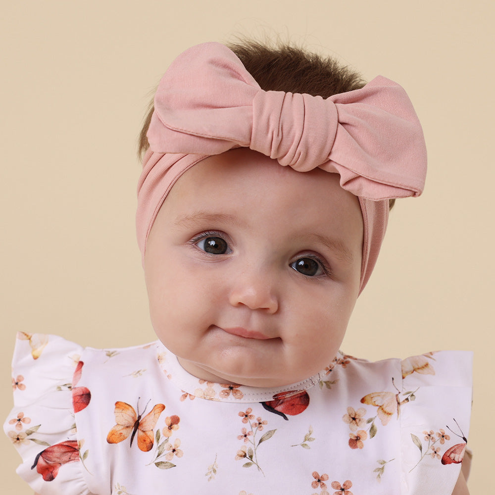 Lullaby Pink Organic Oversized Bow - View 5