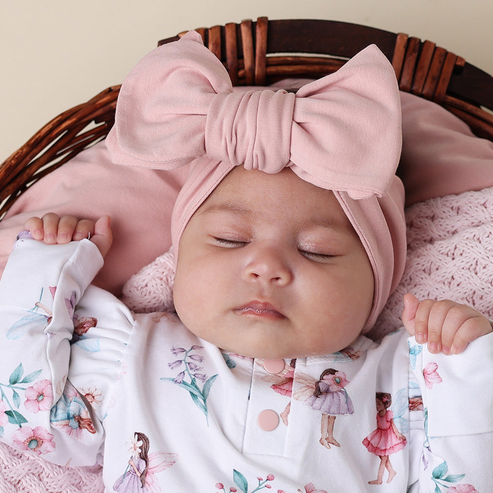 Lullaby Pink Organic Oversized Bow - View 3