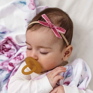 Mauve Velvet Bow-Snuggle Hunny