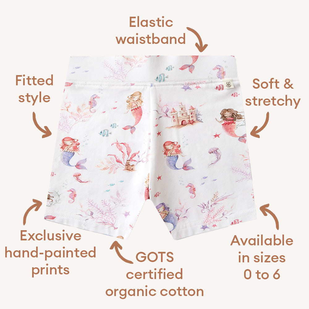 Mermaid Organic Bike Shorts - View 6