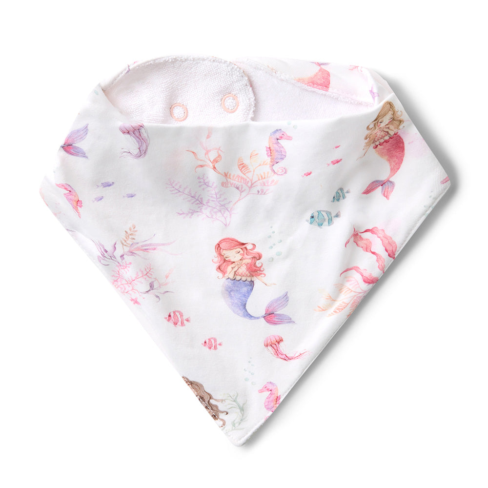 Mermaid Organic Dribble Bib - View 2